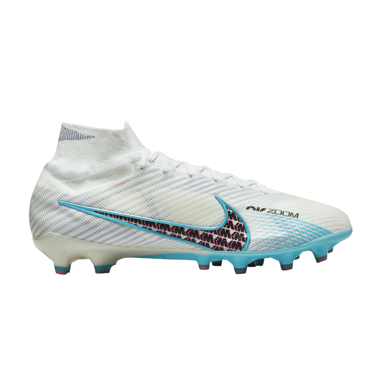 Nike Zoom Mercurial Superfly 9 Elite AG Pro 'Blast Pack' — White/Pink Blast/Indigo Haze/Baltic Blue