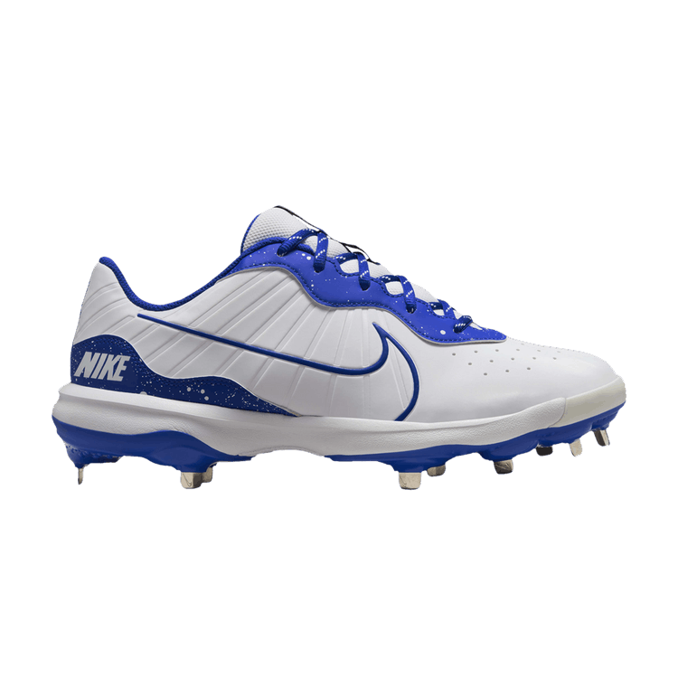 Nike Alpha Huarache Varsity 4 Low 'Hyper Royal Speckled' — White/Hyper Royal