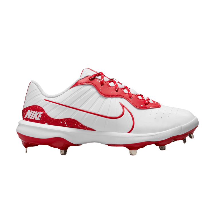 Nike Alpha Huarache Varsity 4 Low 'University Red Speckled' — White/University Red