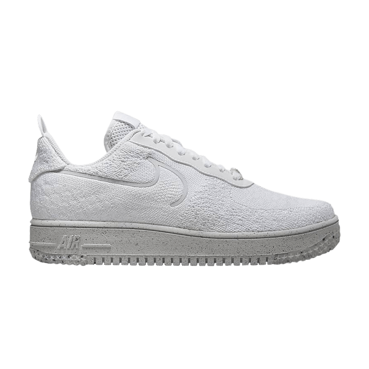 Nike Men's Air Force 1 Crater Flyknit Next Nature 'Triple White' — White/Summit White/Platinum Tint/White