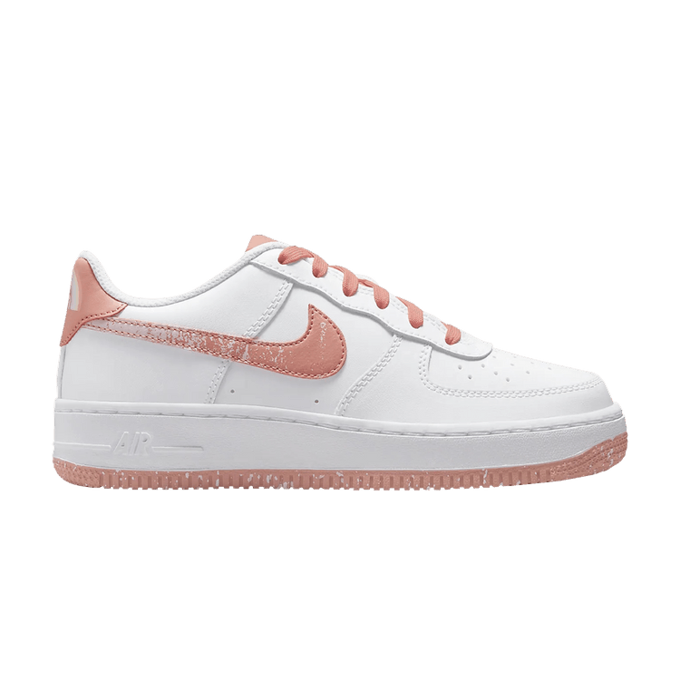 Nike Air Force 1 LV8 GS 'White Light Madder Root Speckled' — White/Aura/Light Madder Root