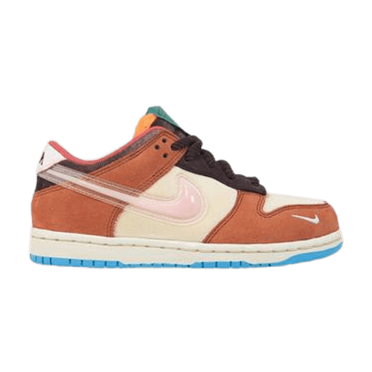 Social Status x Nike Dunk Low PS 'Chocolate Milk' — Canvas/Mid Soft Pink/Burnt Brown