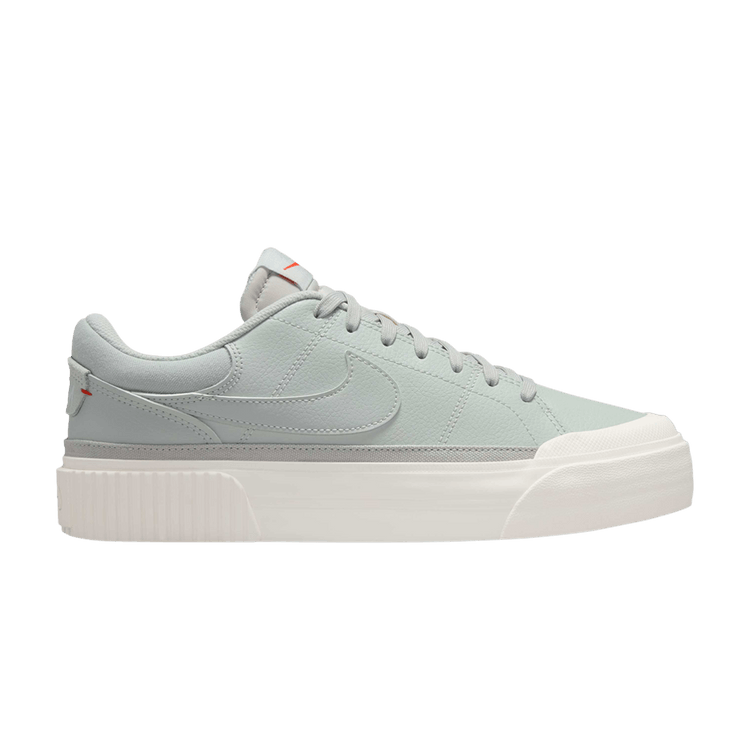 Nike Wmns Court Legacy Lift 'Light Silver' — Light Silver/Sail/Picante Red/Feather