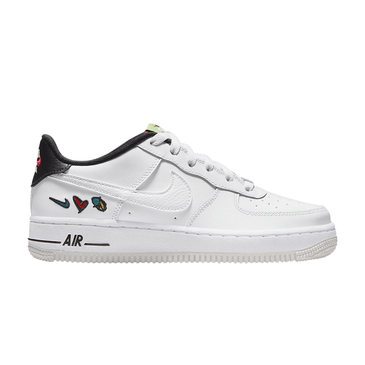 Air Force 1 '07 LV8 3 GS 'Peace Love Nike' — White/University Red/University Gold/White