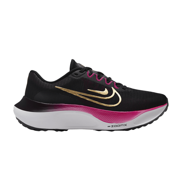 Nike Wmns Zoom Fly 5 'Black Gold Fireberry' — Black/White/Fireberry/Metallic Gold