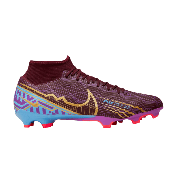 Nike Kylian Mbappé x Zoom Mercurial Superfly 9 Academy FG MG 'Dark Beetroot' — Dark Beetroot/University Blue/Vivid Purple/Metallic Vivid Gold