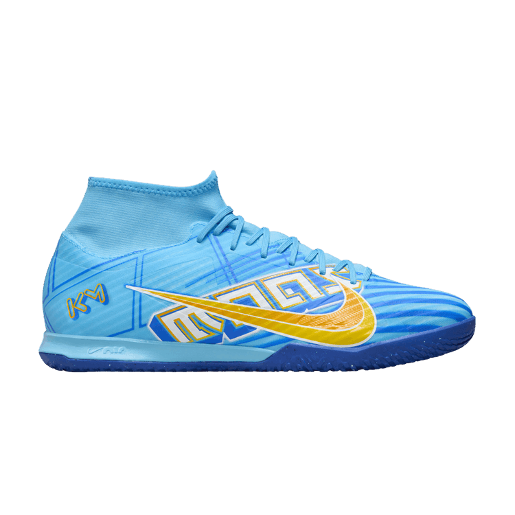 Kylian Mbappé x Nike Zoom Mercurial Superfly 9 Academy IC 'Motivation Pack' — Baltic Blue/White