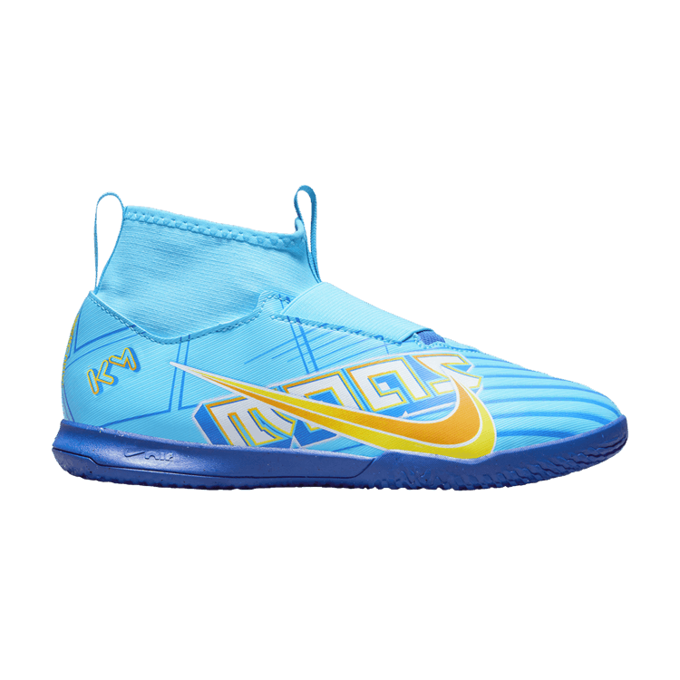 Kylian Mbapp√© x Nike Zoom Mercurial Superfly 9 Academy IC GS 'Motivation Pack' — Baltic Blue/White