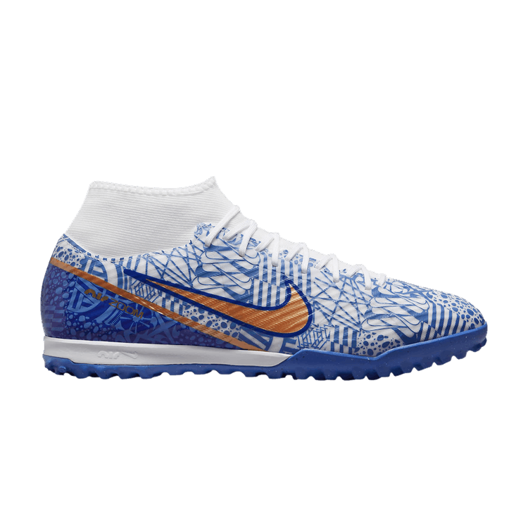 Nike Zoom Mercurial Superfly 9 Academy CR7 TF 'Azulejo' — White/Concord/Medium Blue/Metallic Copper