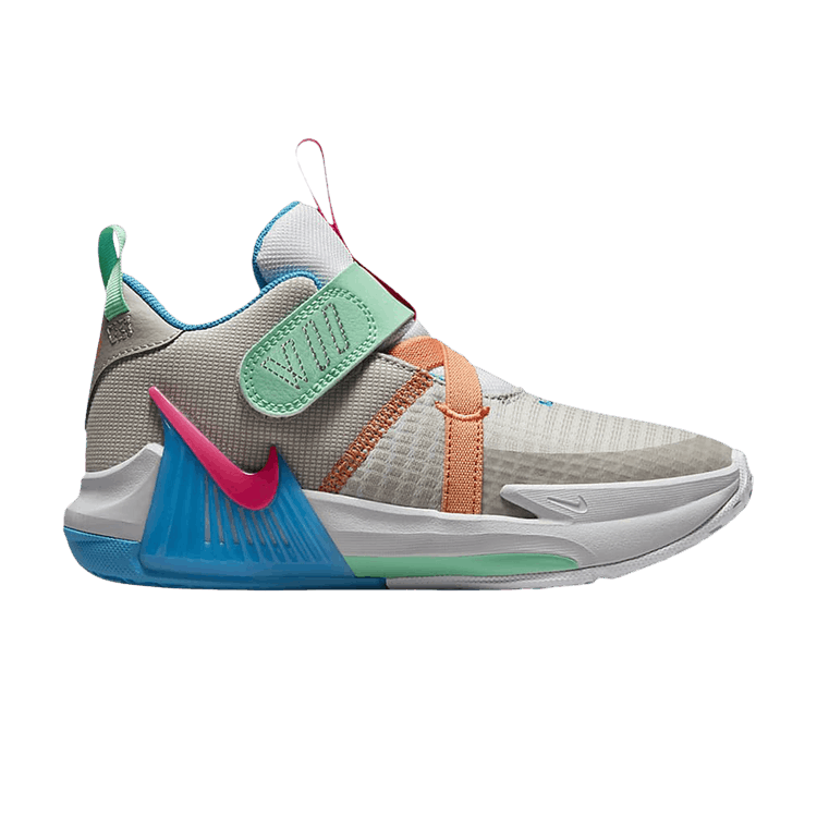 Nike LeBron Witness 7 PS 'Grey Fog Multi-Color' — Grey Fog/Cobblestone/Laser Blue/Hyper Pink