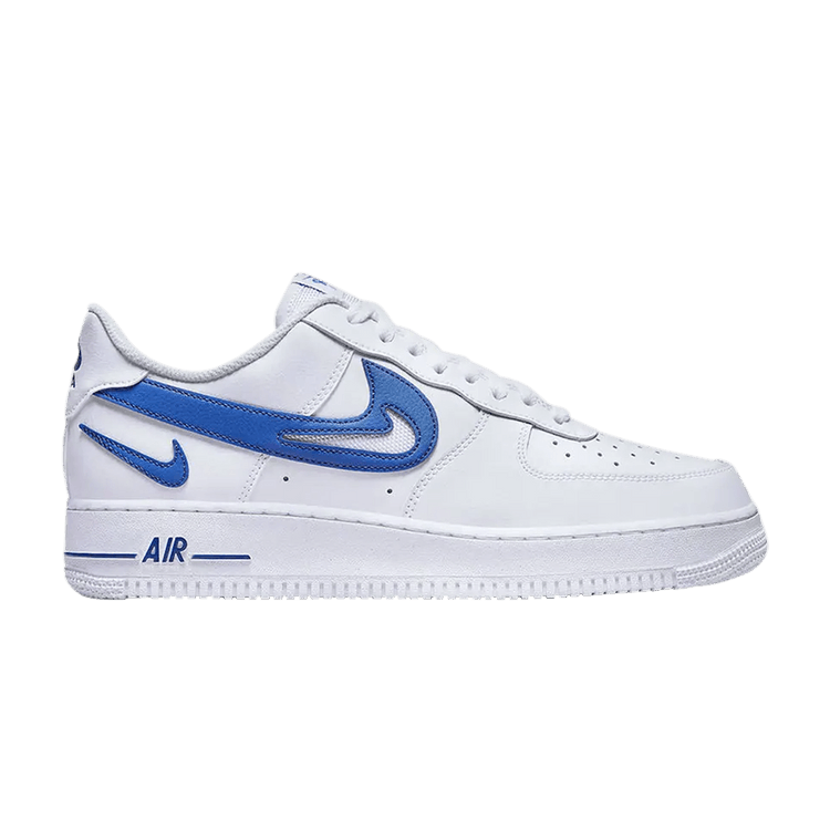 Nike Air Force 1 '07 'Cut Out Swoosh - Game Royal' — White/Royal Blue