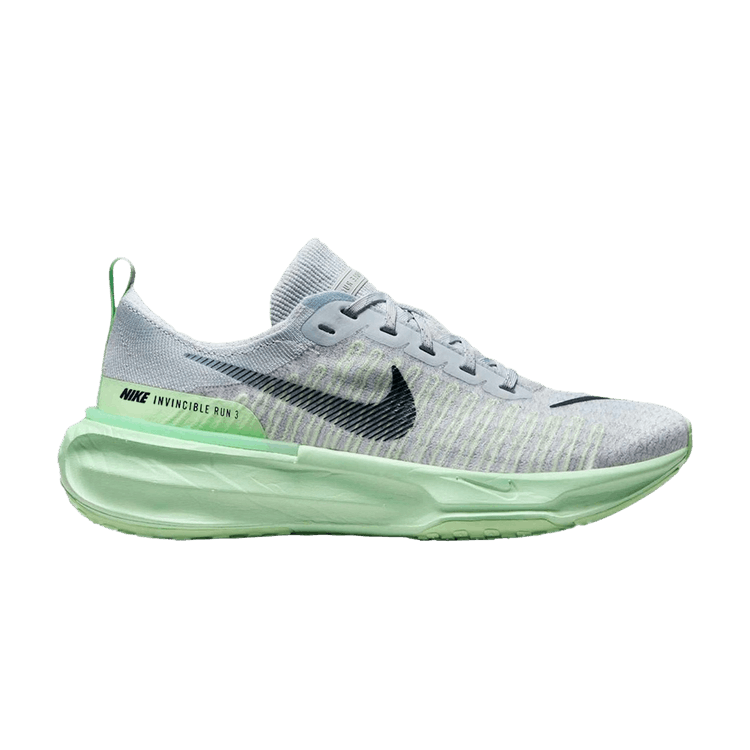 Nike Wmns ZoomX Invincible 3 'Pure Platinum Vapour Green' — Pure Platinum/Cool Grey/Vapour Green/Dark Obsidian