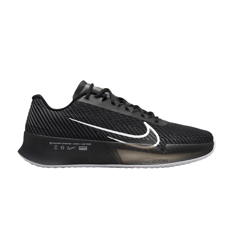 Wmns NikeCourt Air Zoom Vapor 11 HC 'Black White' — Black/Anthracite/White