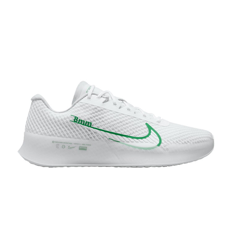 NikeCourt Air Zoom Vapor 11 HC 'White Kelly Green' — White/Kelly Green