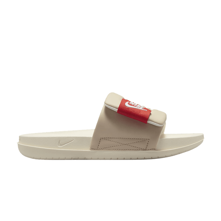 Nike Wmns Offcourt Adjust Slide 'Sanddrift Picante Red' — Sanddrift/Picante Red/Coconut Milk/Sail