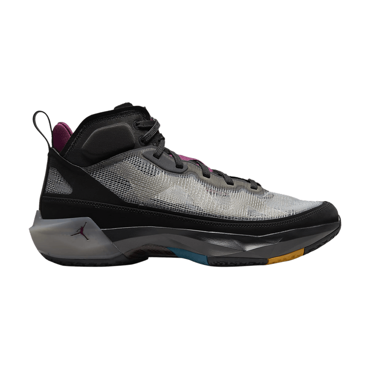 Air Jordan 37 PF 'Bordeaux' — Black/Midnight Fog/Midas Gold/Bordeaux
