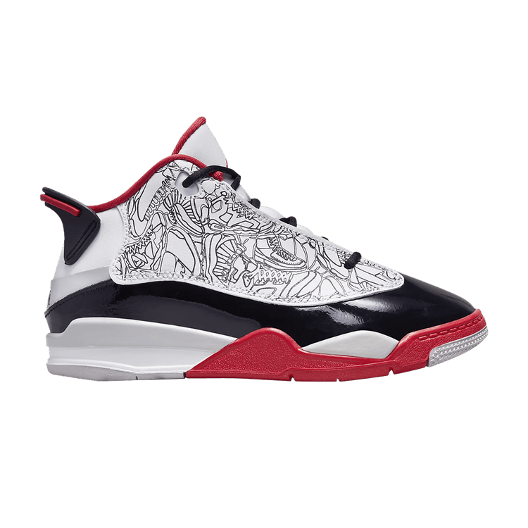 Air Jordan Dub Zero PS 'Varsity Red' 2022 — White/Black/Neutral Grey/True Red