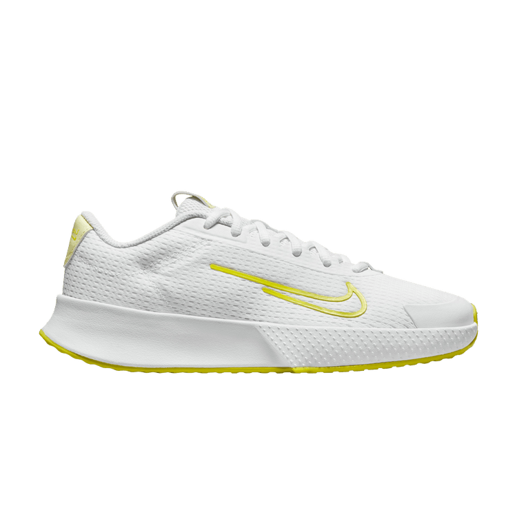 Wmns NikeCourt Vapor Lite 2 HC 'White High Voltage' — White/Luminous Green/High Voltage