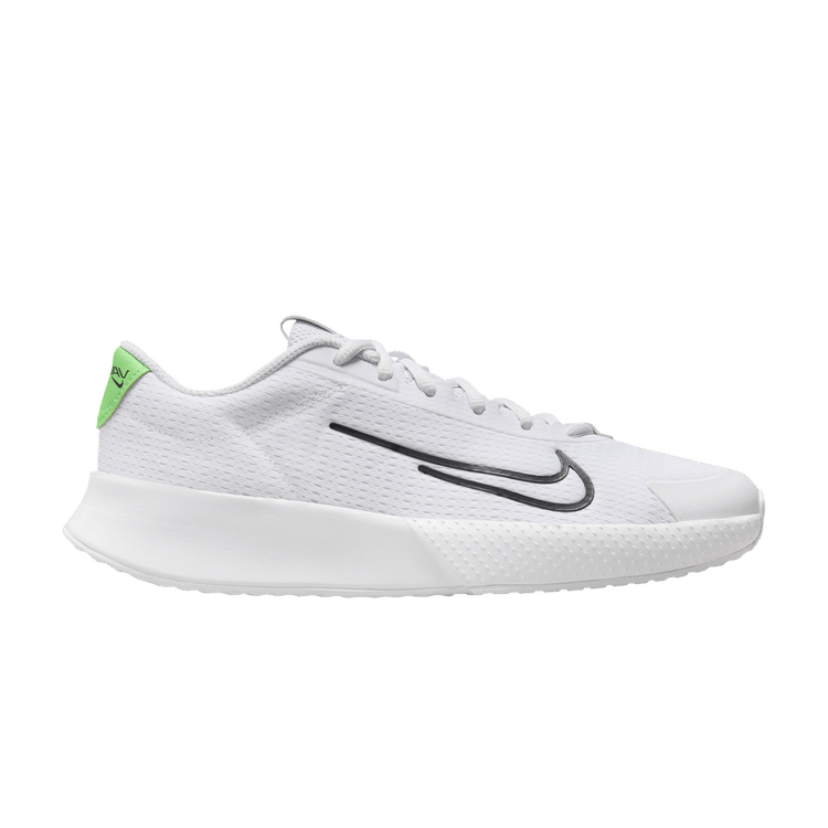 Wmns NikeCourt Vapor Lite 2 HC 'White Poison Green' — White/Poison Green/Black