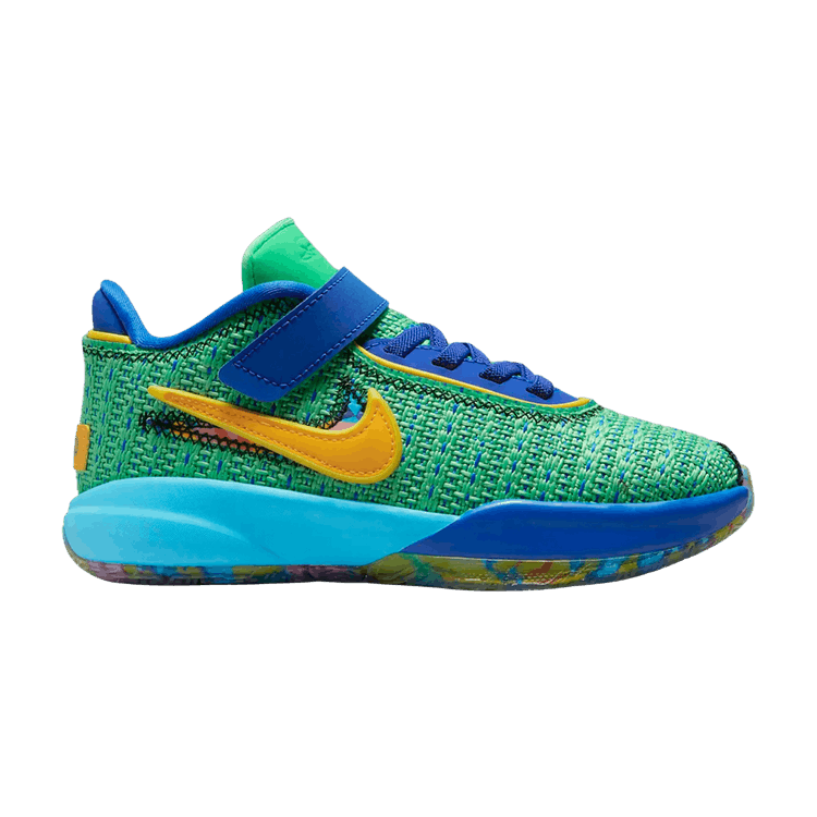Nike LeBron 20 PS 'Kaleidoscope' — Electric Algae/Game Royal/Baltic Blue/University Gold