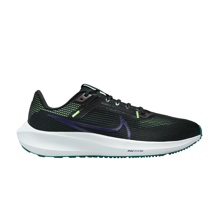 Nike Air Zoom Pegasus 40 'Black Purple Ink' — Black/Burgundy Crush/Geode Teal/Purple Ink