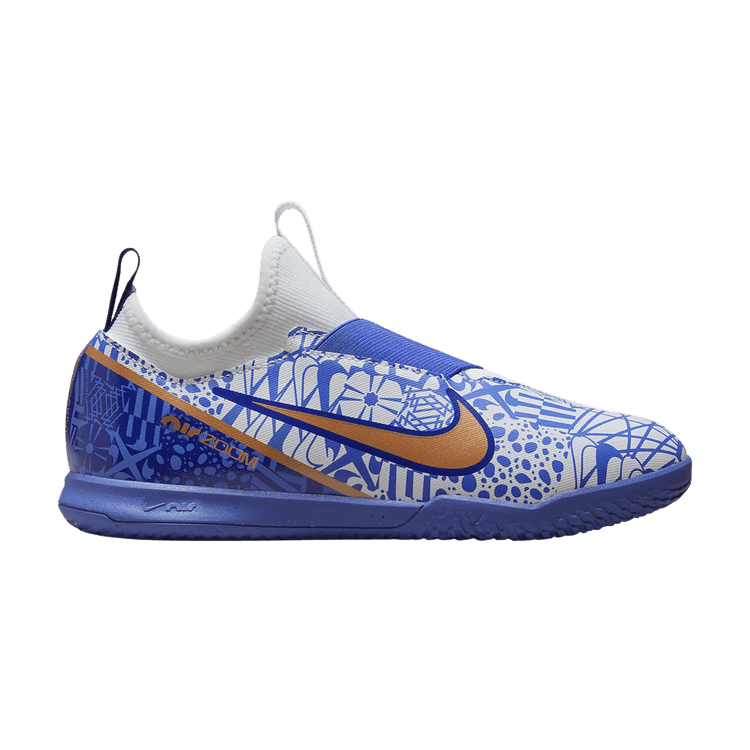 Nike Zoom Mercurial Vapor 15 Academy CR7 IC GS 'Azulejo' — White/Concord/Medium Blue/Metallic Copper