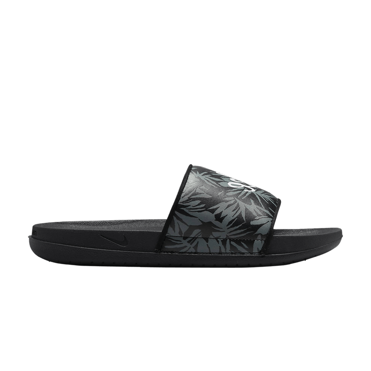Nike Wmns Offcourt Slide 'Tropical Leaf Print' — Black/Cool Grey/White