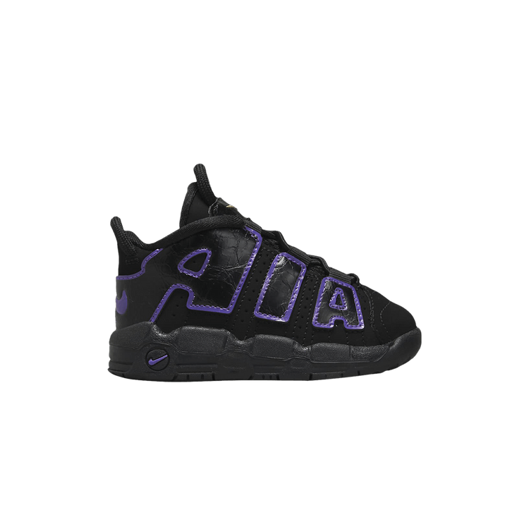 Nike Air More Uptempo TD 'Black Action Grape' — Black/White/Metallic Gold/Action Grape