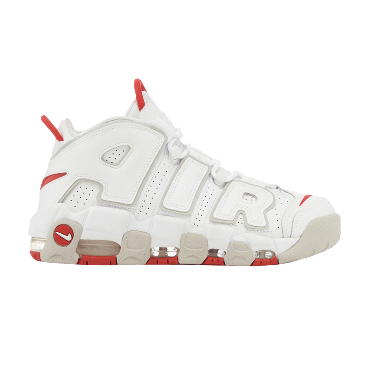 Nike Air More Uptempo '96 'White Grey Red' — White/University Red/Grey Fog