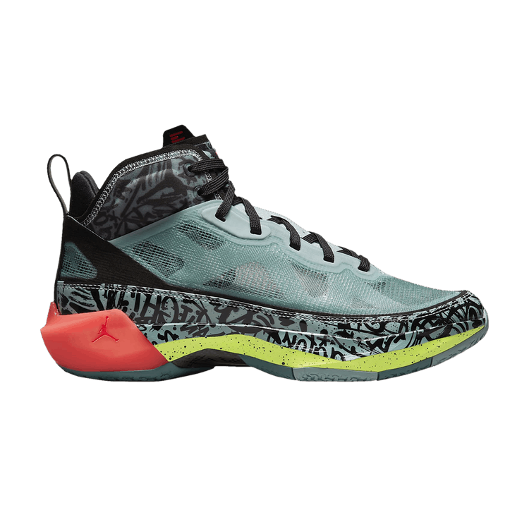 Satou Sabally x Wmns Air Jordan 37 PF 'Graffiti' — Ocean Cube/Volt/Black/Flash Crimson