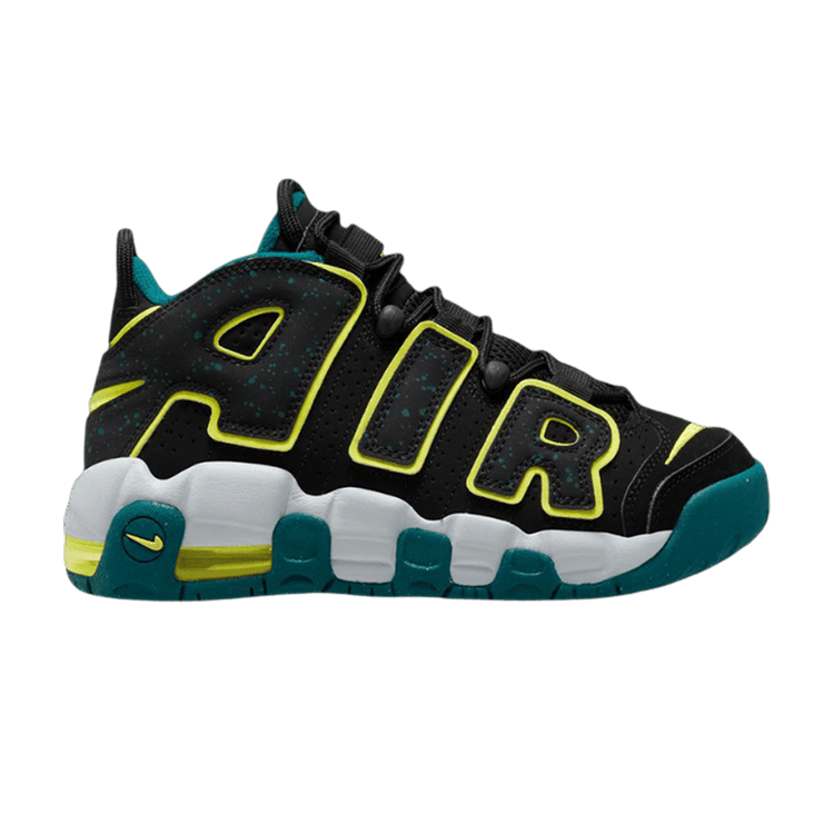 Nike Air More Uptempo PS 'Black Geode Teal' — Black/Geode Teal/Clear Jade/Volt