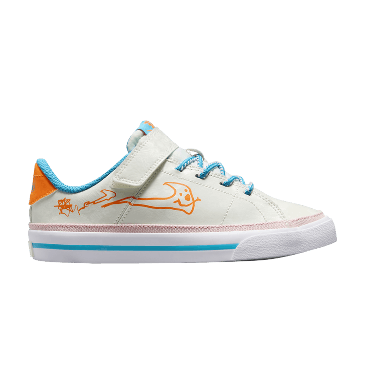 Nike Court Legacy PS 'Wild and Free' — Sail/Blue Lightning/White/Total Orange