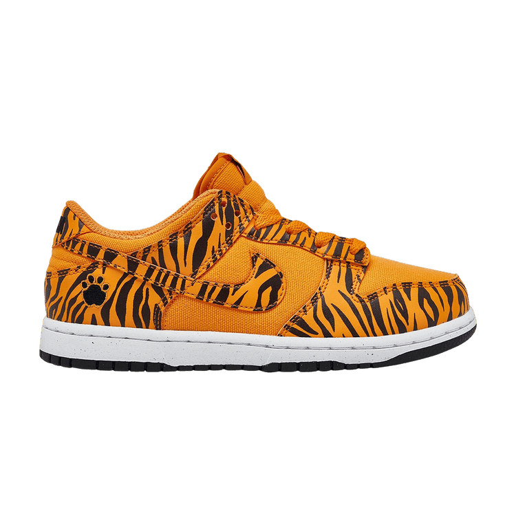 Nike Dunk Low Next Nature PS 'Tiger Stripes' — Kumquat/Kumquat/White/Black