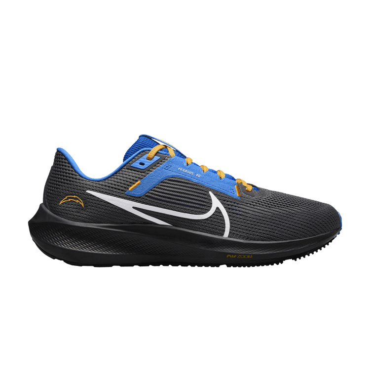 NFL x Nike Air Zoom Pegasus 40 'Los Angeles Chargers' — Anthracite/Italy Blue/University Gold/White