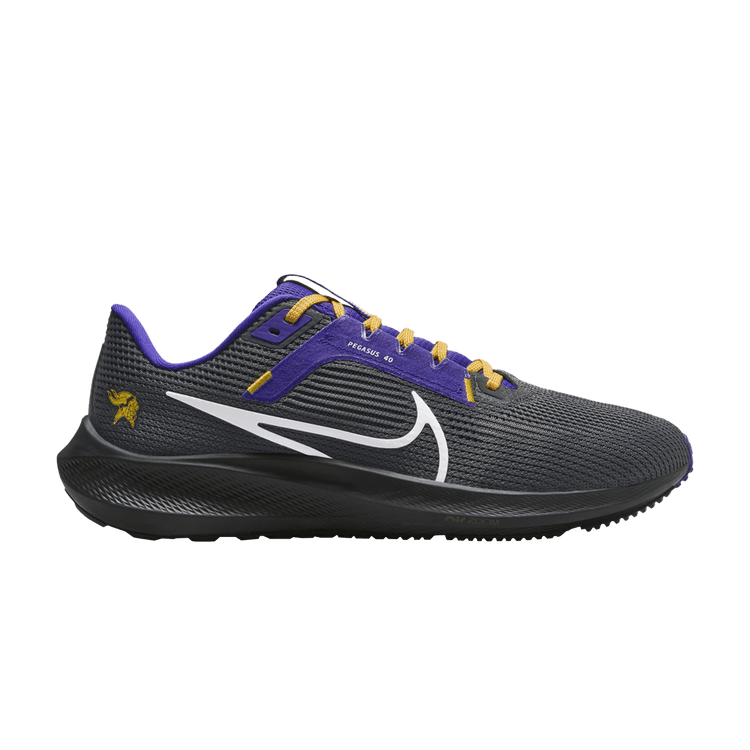 NFL x Nike Air Zoom Pegasus 40 'Minnesota Vikings' — Anthracite/Court Purple/Gold/White