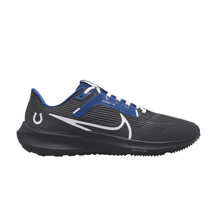 NFL x Nike Air Zoom Pegasus 40 'Indianapolis Colts' — Anthracite/Gym Blue/Black/White