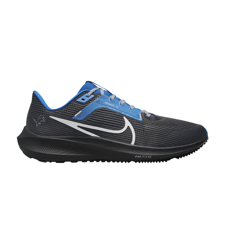NFL x Nike Air Zoom Pegasus 40 'Detroit Lions' — Anthracite/Battle Blue/Wolf Grey/White