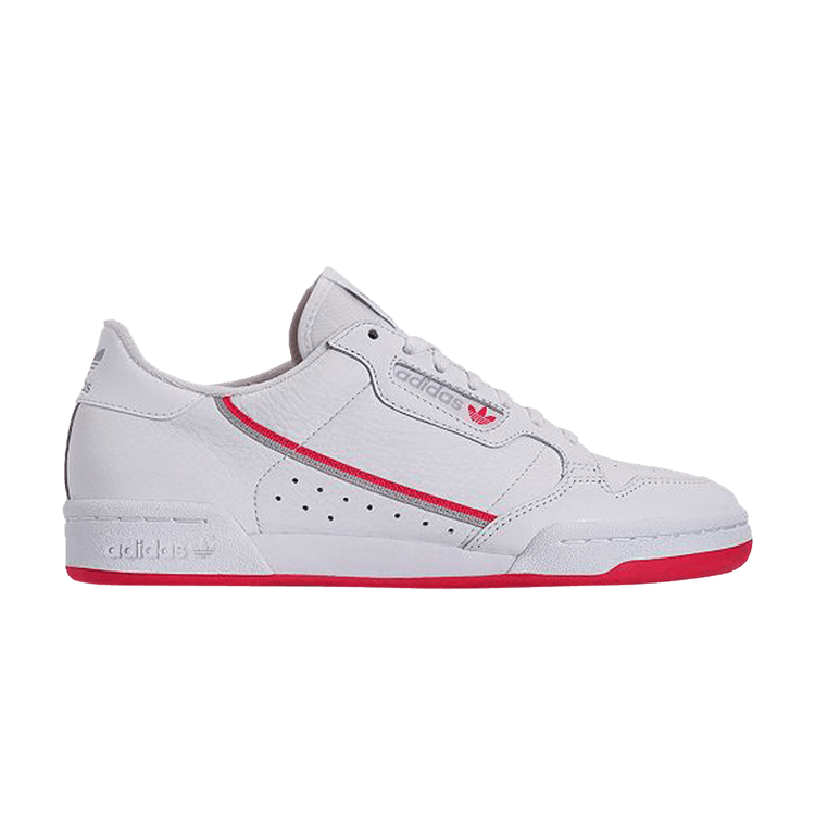 adidas Wmns Continental 80 'White Shock Red' — Footwear White/Shock Red/Grey
