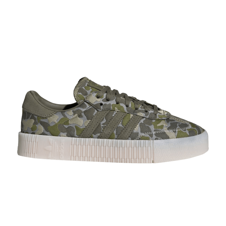 Adidas Wmns Sambarose 'Olive Camo' — Ash Silver/Raw Khaki/Tech Olive