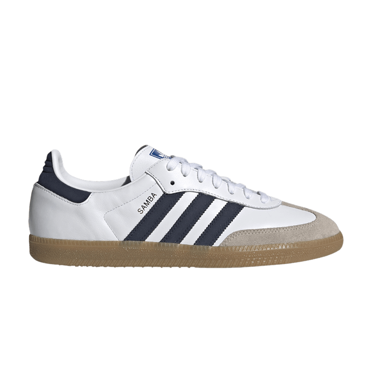 Adidas Samba OG 'White Collegiate Navy' — Cloud White/Collegiate Navy/Blue