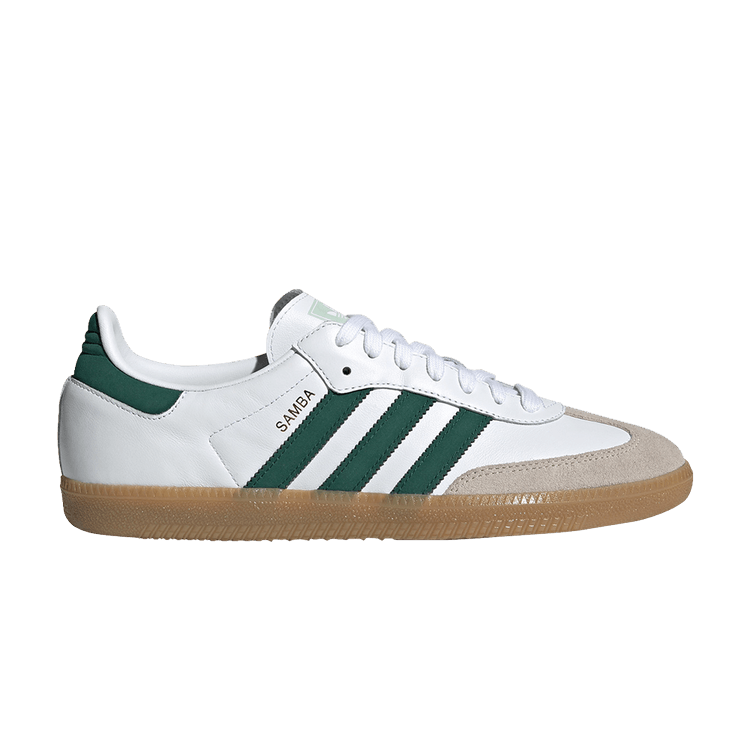 Adidas Samba OG 'White Collegiate Green' — Footwear White/Collegiate Green/Vapour Green