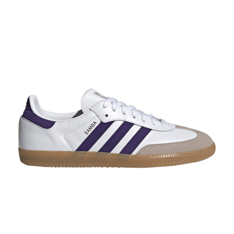 Adidas Samba OG 'White Collegiate Purple' — Cloud White/Collegiate Purple/Soft Vision