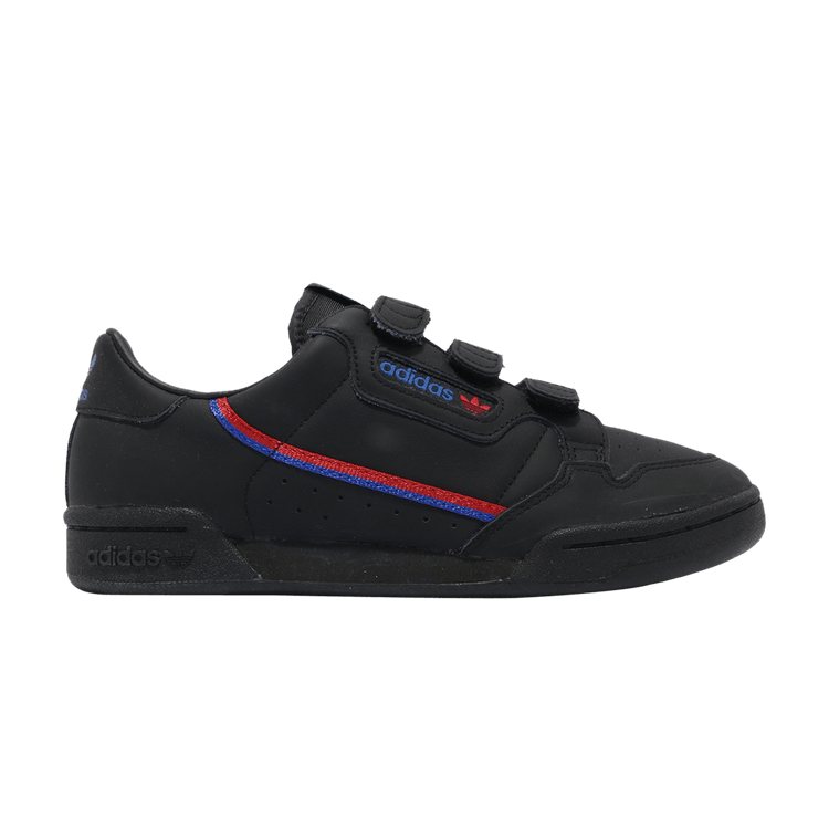 Adidas Wmns Continental 80 Strap 'Black Royal Scarlet' — Core Black/Collegiate Royal/Scarlet