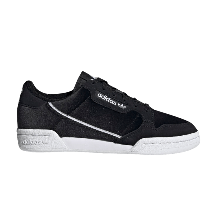 Adidas Continental 80 J 'Black White' — Core Black/Cloud White/Cloud White