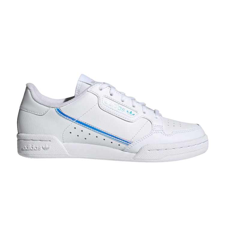 Adidas Continental 80 J 'White Iridescent' — Cloud White/Cloud White/Core Black