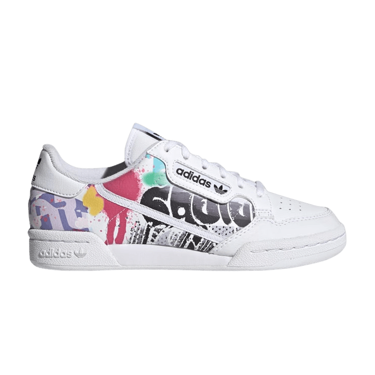 Adidas Continental 80 J 'Graffiti' — Cloud White/Cloud White/Core Black