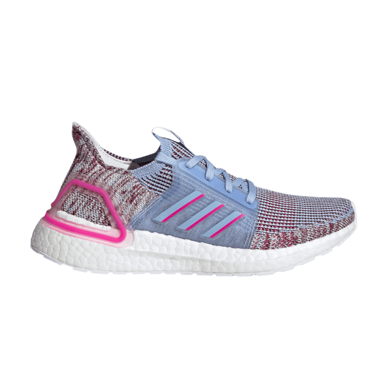 Adidas UltraBoost 19 J 'Glow Blue Pink' — Glow Blue/Shock Pink/Active Maroon