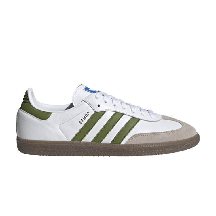 Adidas Samba OG 'White Tech Olive' — Cloud White/Tech Olive/Light Brown