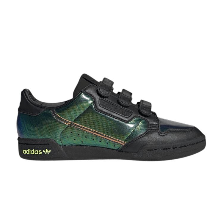 Adidas Wmns Continental 80 'Black Energy Ink' — Core Black/Hi-Res Yellow/Energy Ink