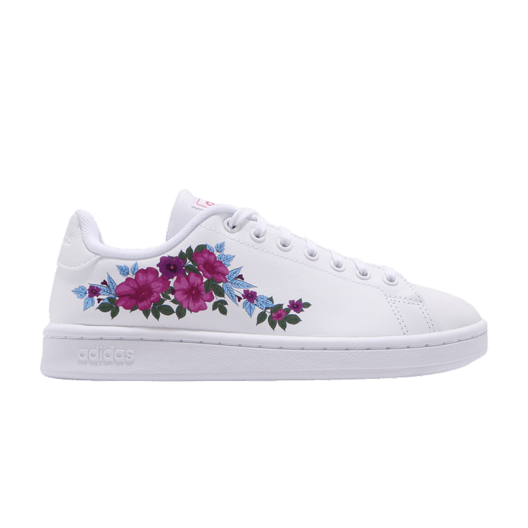 Adidas Wmns Advantage 'Floral' — Cloud White/Cloud White/Real Pink